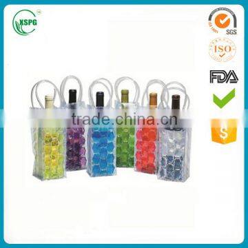 High quality multicolor clear plastic PVC bag/ Ice bag pvc for wine/ PVC ice bag with handle