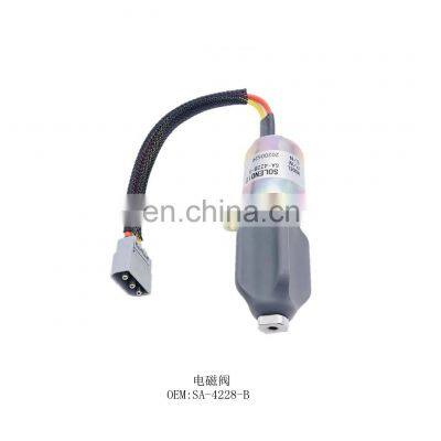 SA-4228-B Excavator solenoid valve for electric parts  fuel Shut Off /stop Solenoid valve