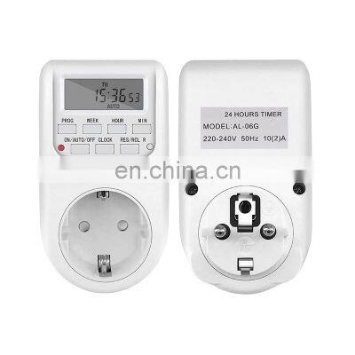 Weekly Programmable Electronic Digital Timer Switch Universal Socket Plug Time Switch 220V 10A Europe Plug EU plug EU socket