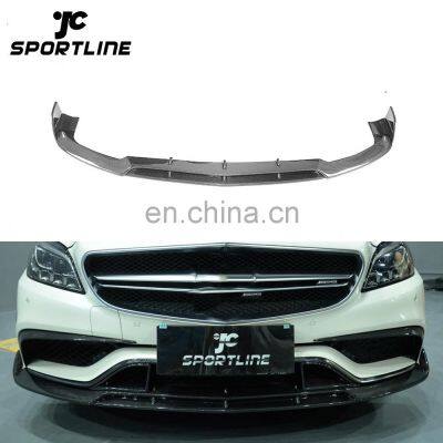 Carbon Fiber W218 CLS63 Front Spoiler Lip for Mercedes CLS63 AMG Sedan CLS-Class 15-17