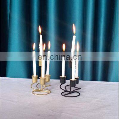 Hot Sales 4 Heads Candle Holder Factory Custom Metal Candle Holder Gold Wedding Taper Candle Holder