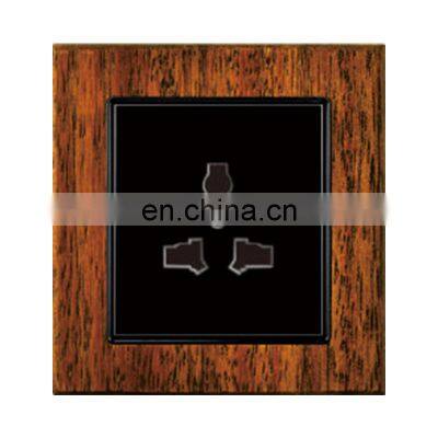 Type 86 Universal 3 pin Wall Socket Thick Solid Wood Panel Socket And Switches Electrical 16A