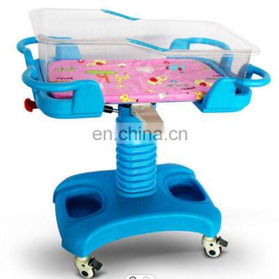 New Born Baby Bed With Wheels and Angle Adjustable ABS Baby Cart for Hospital Use photo-2