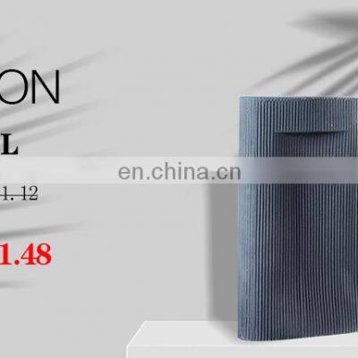 Modern Floral Nordic Geometric Matt Color Clay White Flower Ceramic Vases for Home Decor photo-2