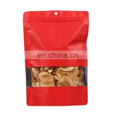 OEM popcorn zip sealed plastic bags transparent plastic stand up pouches for snacks