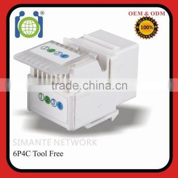 RJ11 CAT3 Voice tooless Keystone Jack