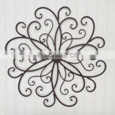 flower design iron weir wall art