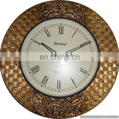 2017 new design metal brass antique wall clock