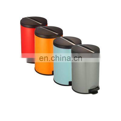 Colorful Waste Bins 3L 5L 12L Metal Waste Bin Bathtoom Kitchen Bedroom Office Trash Bin photo-5