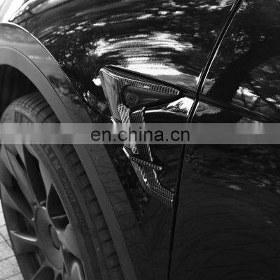 2Pcs Set For Tesla Model Y Car Side Camera Thunder Edition Fender Sticker Protective Cover Decoration Accessories photo-5