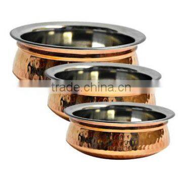 COPPER STEEL HANDI SET SAGA STEEL HANDI FOR SERVING
