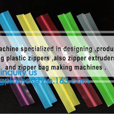 Flange Zipper Teeth, PP/PE/PVC/EVA Plastic Flange Zipper For Pouch, PP/PE/PVC/EVA Plastic Flange Zipper