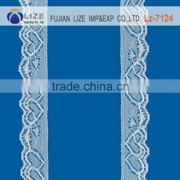 Hot selling heat shape fashion style lace trim thin for bridal laceLZ-7124