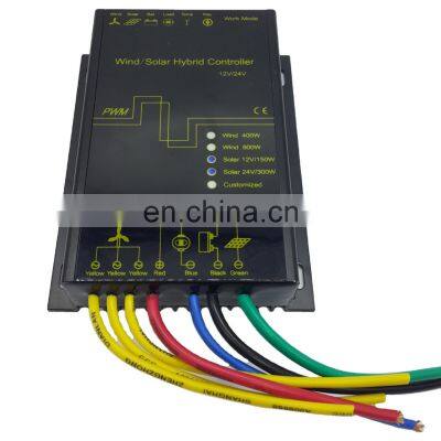 Waterproof Wind Solar Hybrid Controller 12V 24V For Max 600W Wind Turbine And 300W Solar Panel