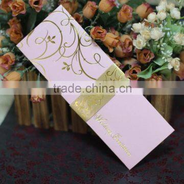 High End Various Color Gold Foil Stamp Blank Paper Wedding Invitation Cards