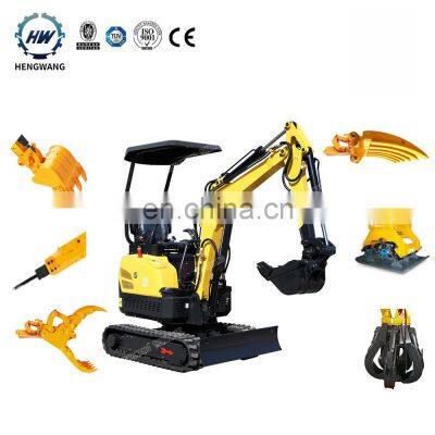 Hengwang HW20 Crawler Excavator Hydraulic Mini Excavator With Trailer Hot Sale in Canada