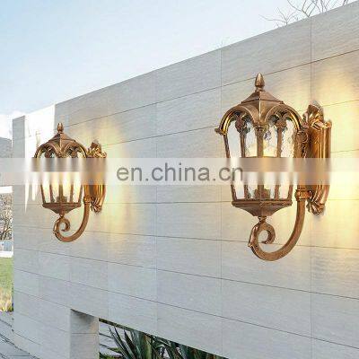 American Style Outdoor Waterproof Villa Garden Solar Light Outdoor Gate Courtyard Balcony European Style Wall Lamp