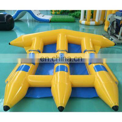 Inflatable Fly Fishing Boat With Three Tubes Inflatable Banana Boat Water Play Equipment photo-5