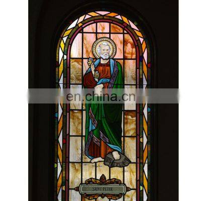 Chinese Manufacturer Customized Art Design Tiffany Stained Glass For Windows Wholesale Price Church Decoration Glass photo-4