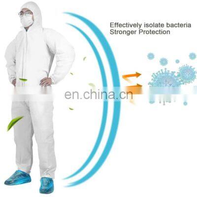 Wholesale Disposable Hazmat Suit Sms Ppe Set Disposable Suit Isolation Gown Coveralls photo-5
