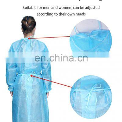 AAMI Level 2 Factory Directly Protective PP PE 40GSM Laminated Surgical Waterproof Disposable Isolation Gown photo-2