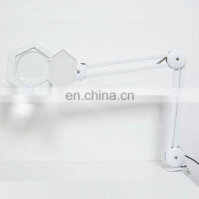 LED Magnifying Glass Lamp Tricolor Adjustment Stepless Dimming LED Folding Magnifying Table Lamp 5D Magnifying Lamp photo-3