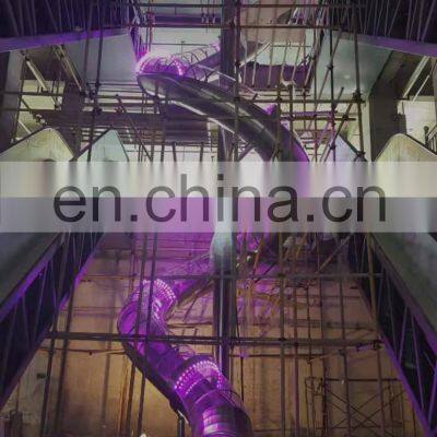 Combines PE Wooden Outdoor Playground and Customized Amusement Equipment Stainless Steel Slide photo-5