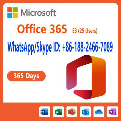 office 365 E3 Enterprise 1 Year 25users License Key