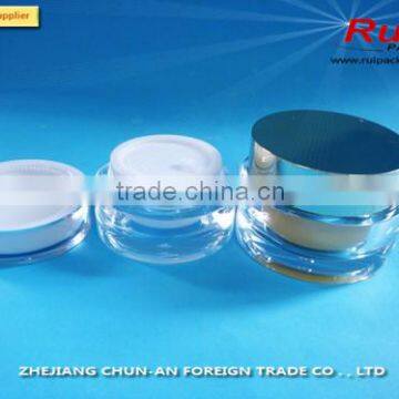 hot sale acrylic cream jar with seal disc,high quality arcylic cream cosmetic jar