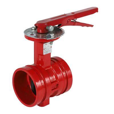 Industrial ANSI Grooved Butterfly Valve for Oil, Gas, Chemical, and Power Plant Cooling Systems