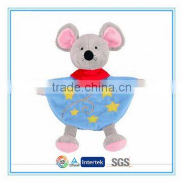 Mouse animal hand puppet and baby blanket