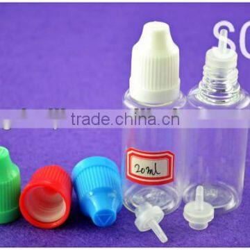 ISO 8317/SGS/TUV PET 20ML Bottle, thin drip tip and child proof cap                        
                                                Quality Choice