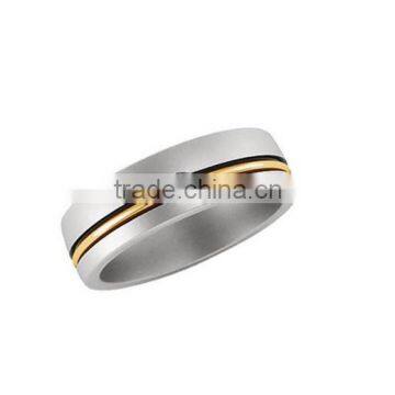 Yellow Gold Diamond Men's Band Wedding Rings