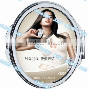 Fashionable exclusive Oval shape Make-up Mirror with sublimation printing