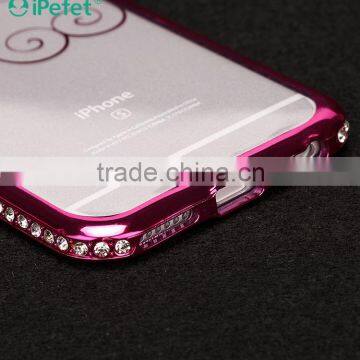 Electroplating Diamond Bumper Clear Crystal TPU Mobile Phone Case Cover For IPhone 6/s photo-4