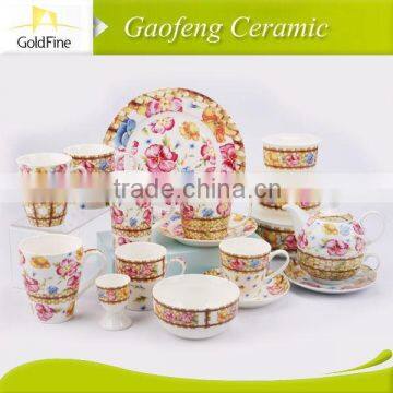 14PCS hot sale poland porcelain dinnerware set