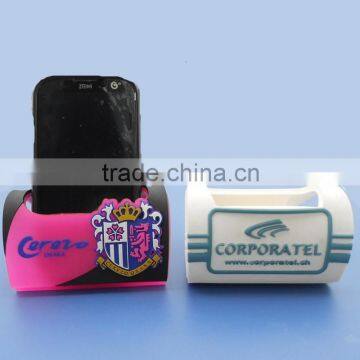 Mobile phone support, 3D rubber pvc phone holder with company logo