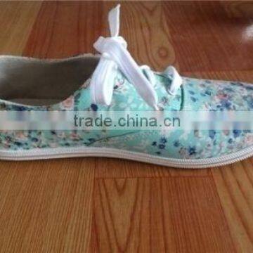 Fashion canvas injection shoes/PVC outsole shoes