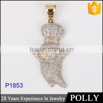 Fashion New Design Gold Pendant B Bird Wing Hip Hop Pendant Wholesale photo-5
