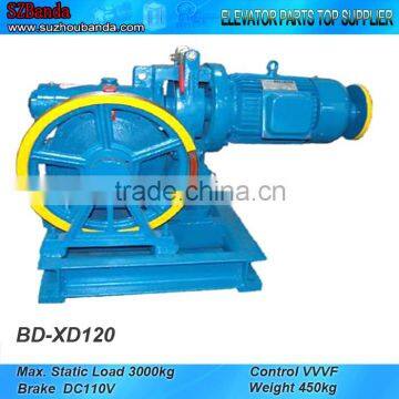 VVVF Elevator Geared Traction Machine BD-XD120, Lift Motor