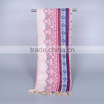 2016 New Design Stylish Printed Cotton Tassel Arab Girl Muslim Hijab