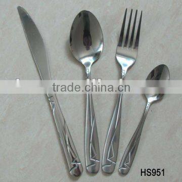 mirror polish ss cutlery 4pcs set