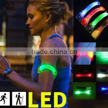 2016 safety warning outdoor riding led flashing power bracelet, arm ring