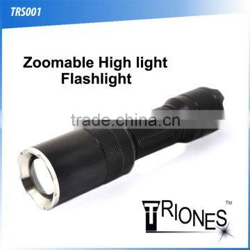(160268) High power waterproof 18650battery adjustable focus tactical best torch light