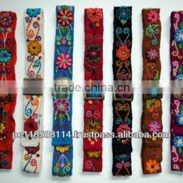 HANDMADE EMBROIDERED LOOM WOOL FABRIC BELT