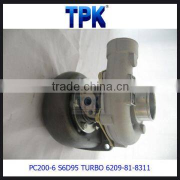 PC200-6 PC210-6 PC230-6 PC220-6 PC200LC-6 Engine Parts S6D95-6 TURBOCHARGER 6209-81-8311 photo-2
