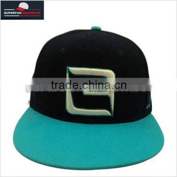 3D embroidery 100%cotton custom underbrim cap snapback