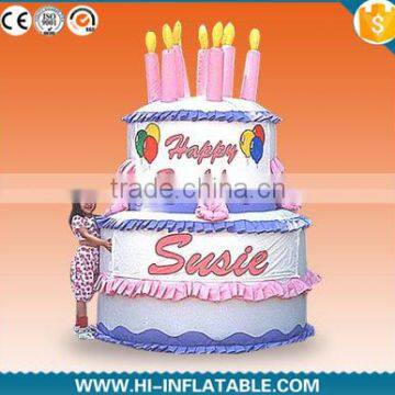 HOT sale! Special design party decoration inflatable birthday cake,inflatable cake