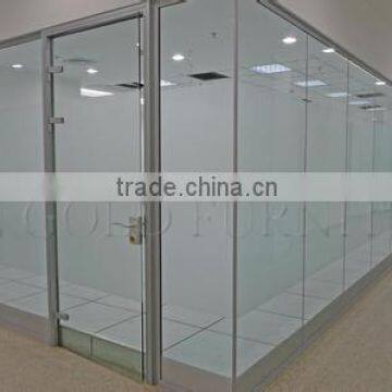 Latest Model Double Glass Partition Sound Proof Partition Wall With Blind Curtain Inside ( SZ-WSP358) photo-6