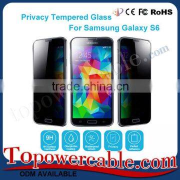 Privacy Anti-Spy Tempered Glass Screen Protector For Samsung Galaxy S6